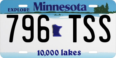 MN license plate 796TSS