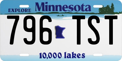 MN license plate 796TST