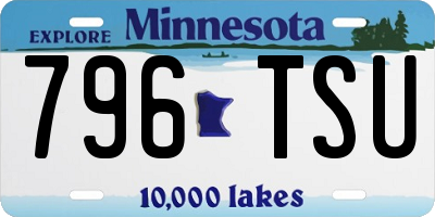 MN license plate 796TSU