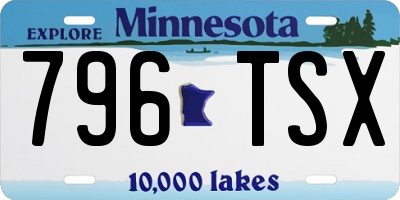 MN license plate 796TSX