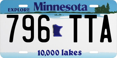 MN license plate 796TTA