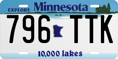 MN license plate 796TTK