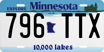 MN license plate 796TTX