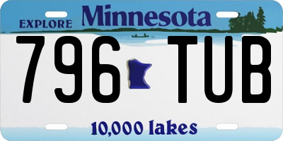 MN license plate 796TUB