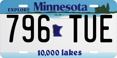 MN license plate 796TUE