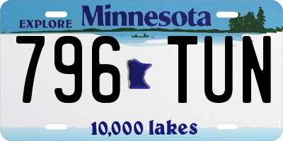 MN license plate 796TUN