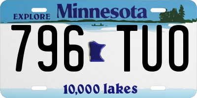 MN license plate 796TUO