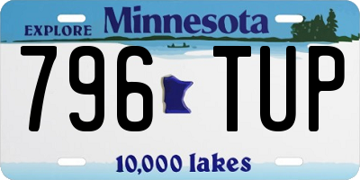 MN license plate 796TUP