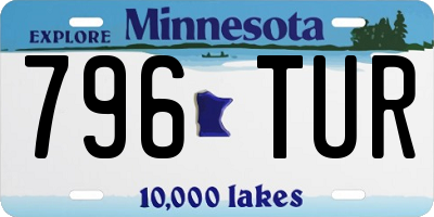 MN license plate 796TUR