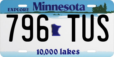 MN license plate 796TUS