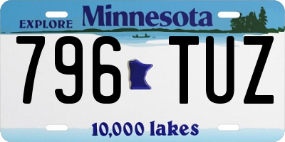 MN license plate 796TUZ