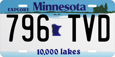MN license plate 796TVD