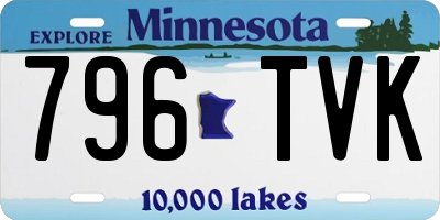 MN license plate 796TVK