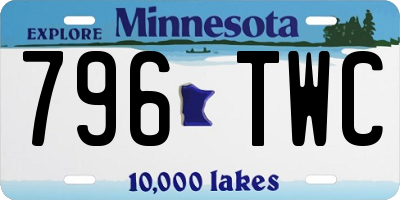 MN license plate 796TWC