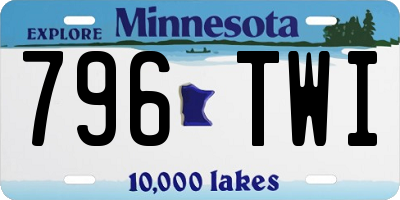 MN license plate 796TWI