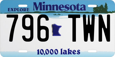 MN license plate 796TWN