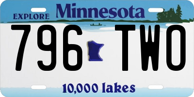 MN license plate 796TWO