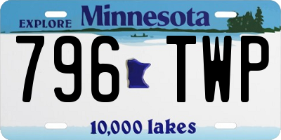 MN license plate 796TWP