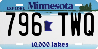 MN license plate 796TWQ