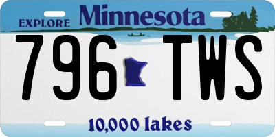 MN license plate 796TWS
