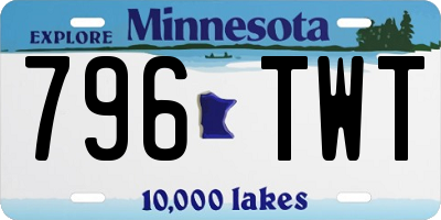 MN license plate 796TWT