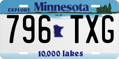 MN license plate 796TXG