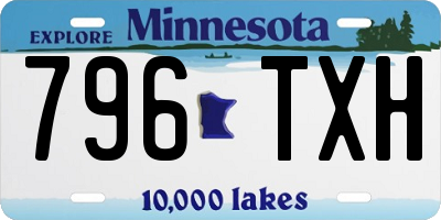 MN license plate 796TXH
