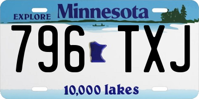 MN license plate 796TXJ