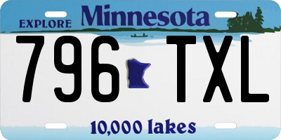MN license plate 796TXL