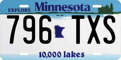 MN license plate 796TXS