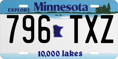 MN license plate 796TXZ