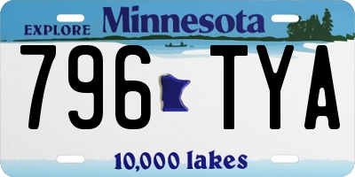 MN license plate 796TYA