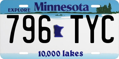 MN license plate 796TYC