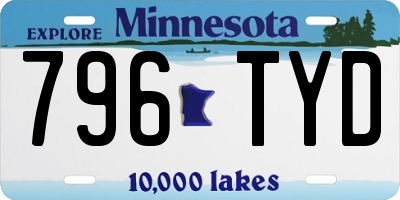 MN license plate 796TYD