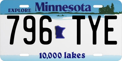 MN license plate 796TYE