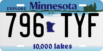 MN license plate 796TYF