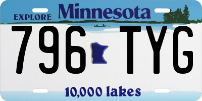 MN license plate 796TYG