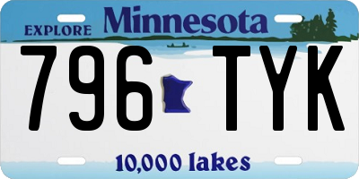 MN license plate 796TYK
