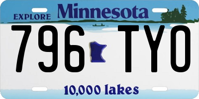MN license plate 796TYO