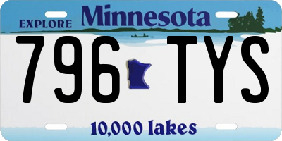 MN license plate 796TYS