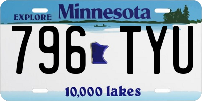 MN license plate 796TYU
