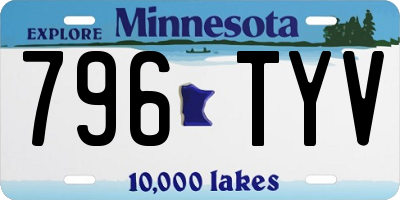 MN license plate 796TYV