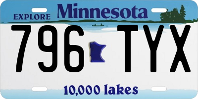 MN license plate 796TYX