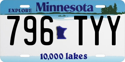MN license plate 796TYY