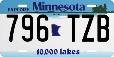 MN license plate 796TZB