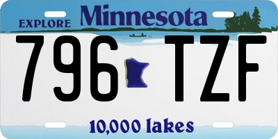 MN license plate 796TZF