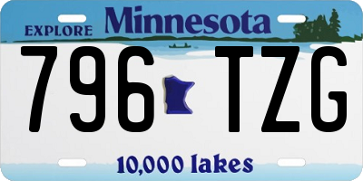 MN license plate 796TZG