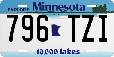 MN license plate 796TZI