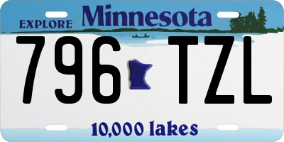 MN license plate 796TZL