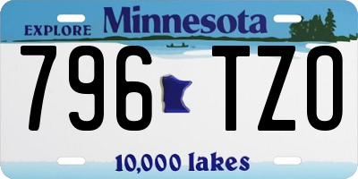 MN license plate 796TZO